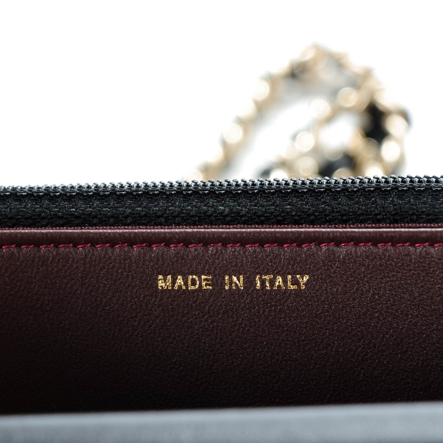 Lambskin Quilted Trendy CC Wallet On Chain WOC Black