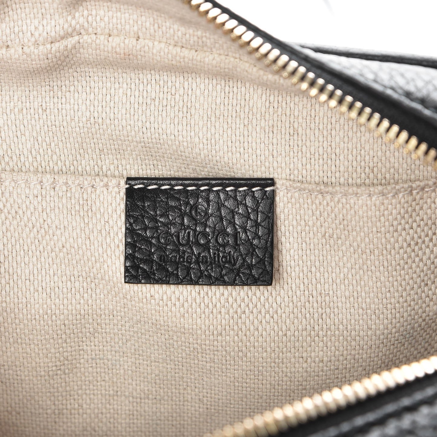 Pebbled Calfskin Small Soho Disco Bag Black