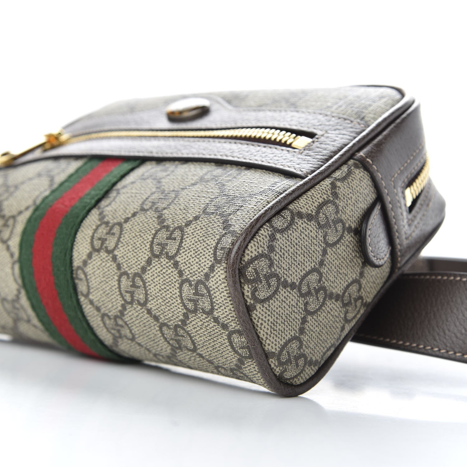 Gucci GG Supreme Monogram Web Small Ophidia Belt Bag 85 34 Dark Brown 7 of 12