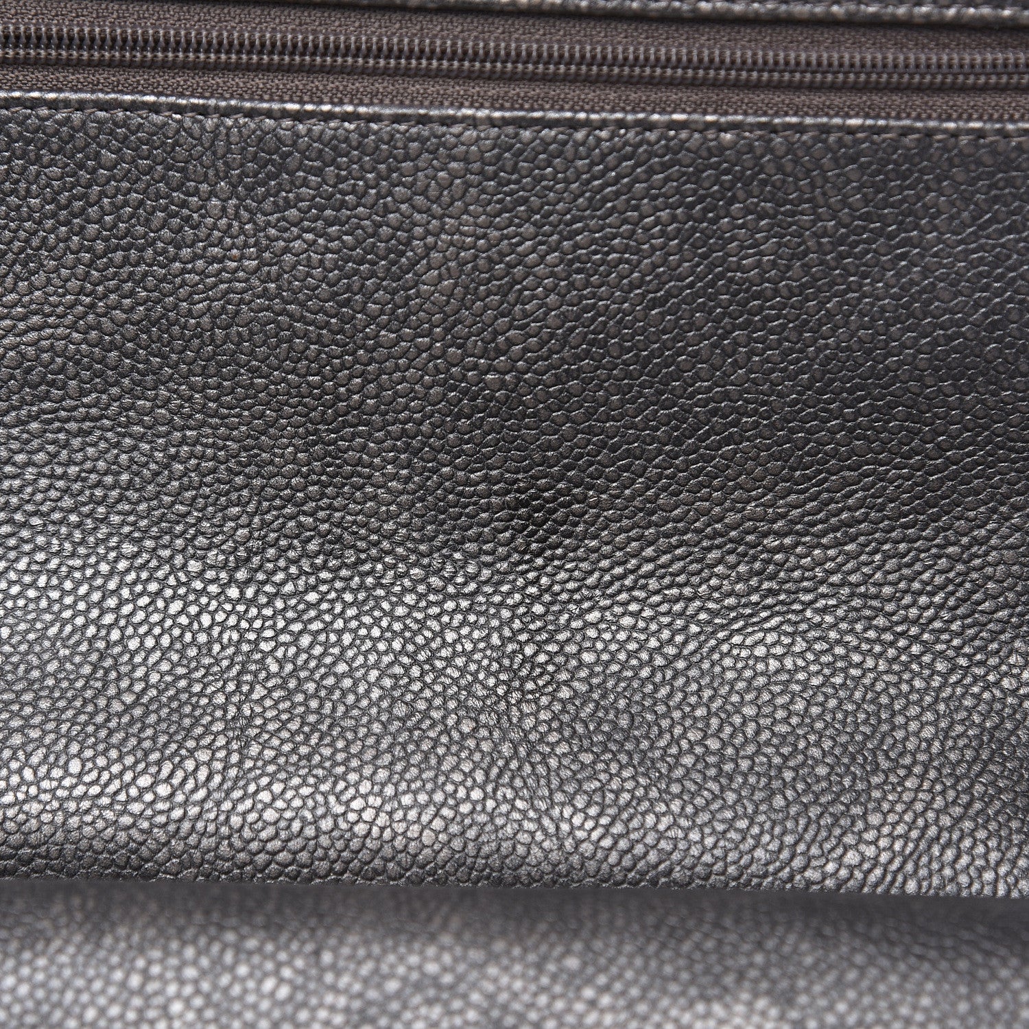 Chanel Metallic Caviar Quilted Maxi Double Flap Charcoal 13 of 17