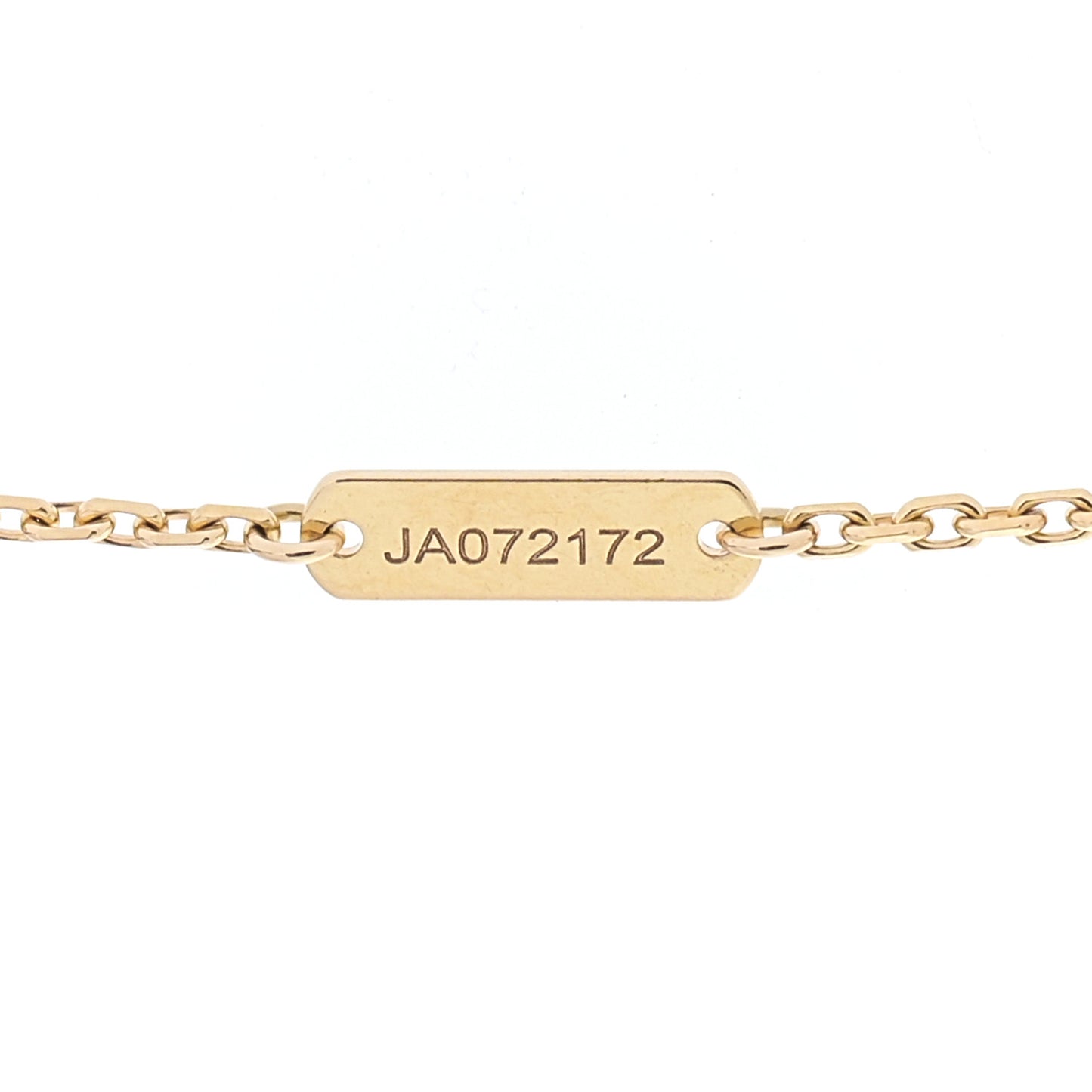 18K Yellow Gold Mother of Pearl Vintage Alhambra Pendant Necklace