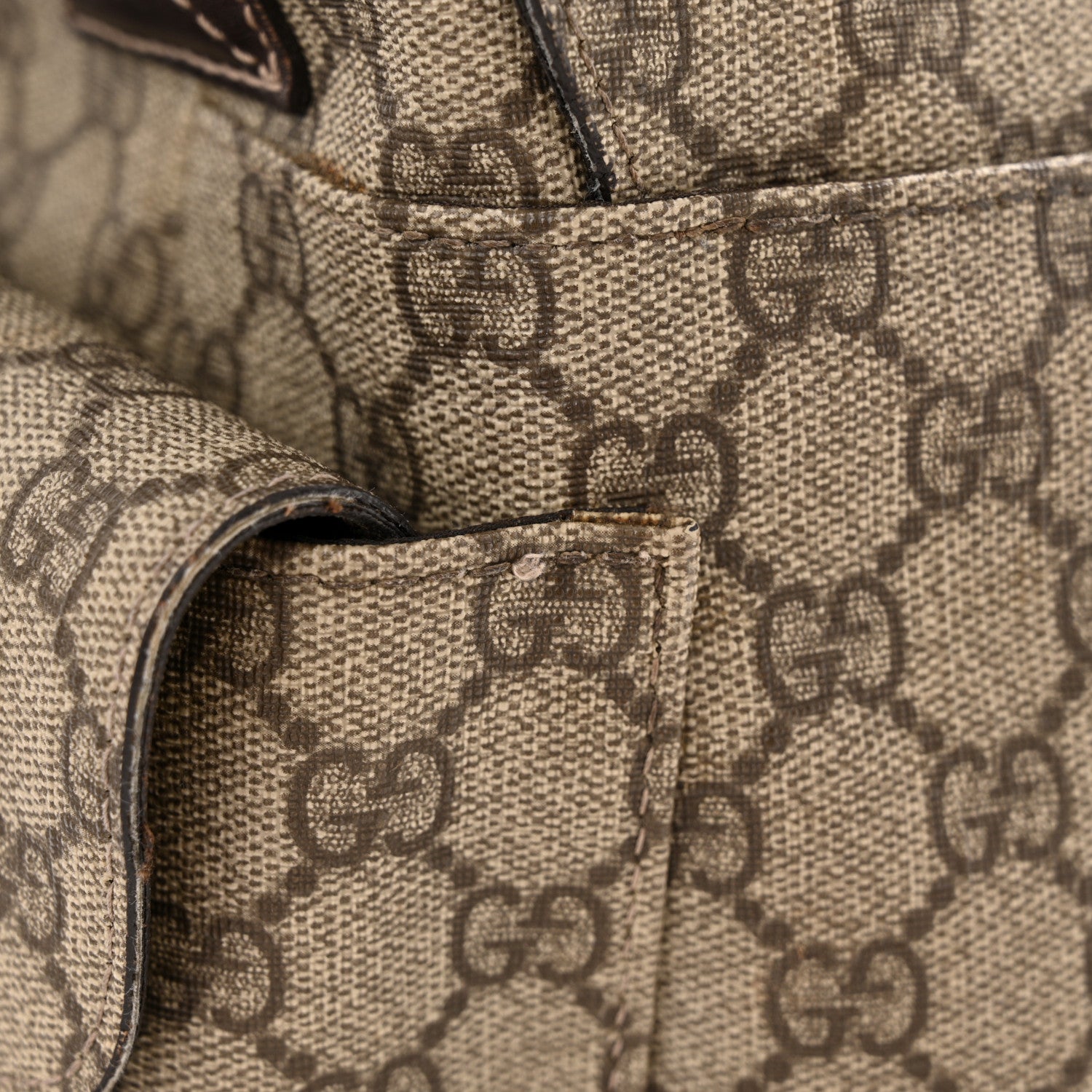 Gucci GG Plus Monogram Messenger Diaper Bag Dark Brown 25 of 26