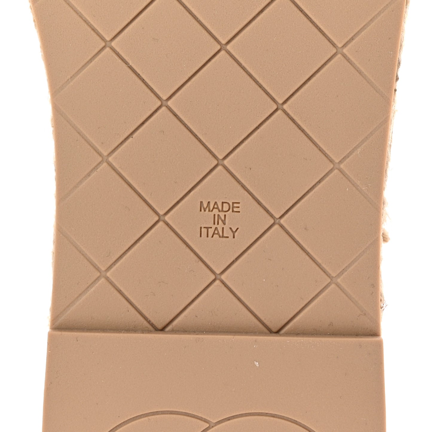 Lambskin Quilted CC Chain Espadrille Mules 39 White