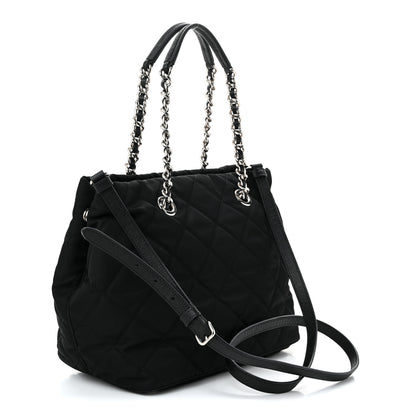 Prada Nylon Tessuto Impuntu Quilted Tote Black 3 of 10