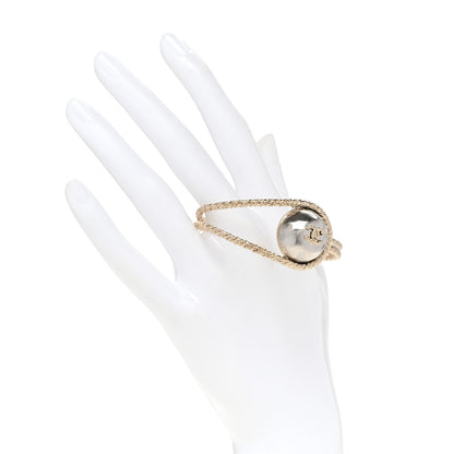 Chanel Pearl CC Rope Loop Cuff Bracelet Gold 2 of 5