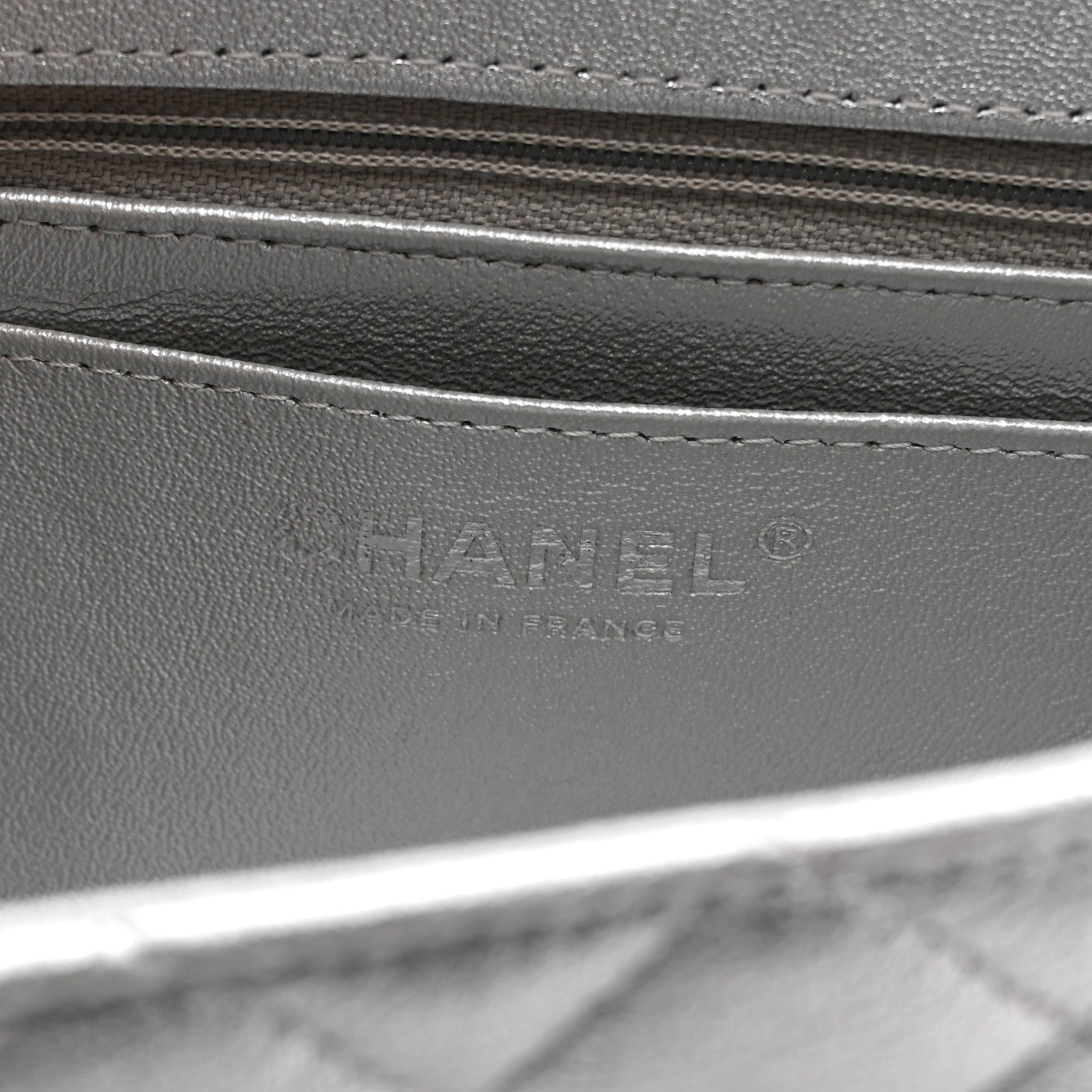 Chanel Metallic Lambskin Quilted Mini Rectangular Flap Silver 6 of 11