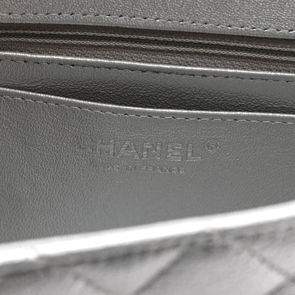 Chanel Metallic Lambskin Quilted Mini Rectangular Flap Silver 6 of 11