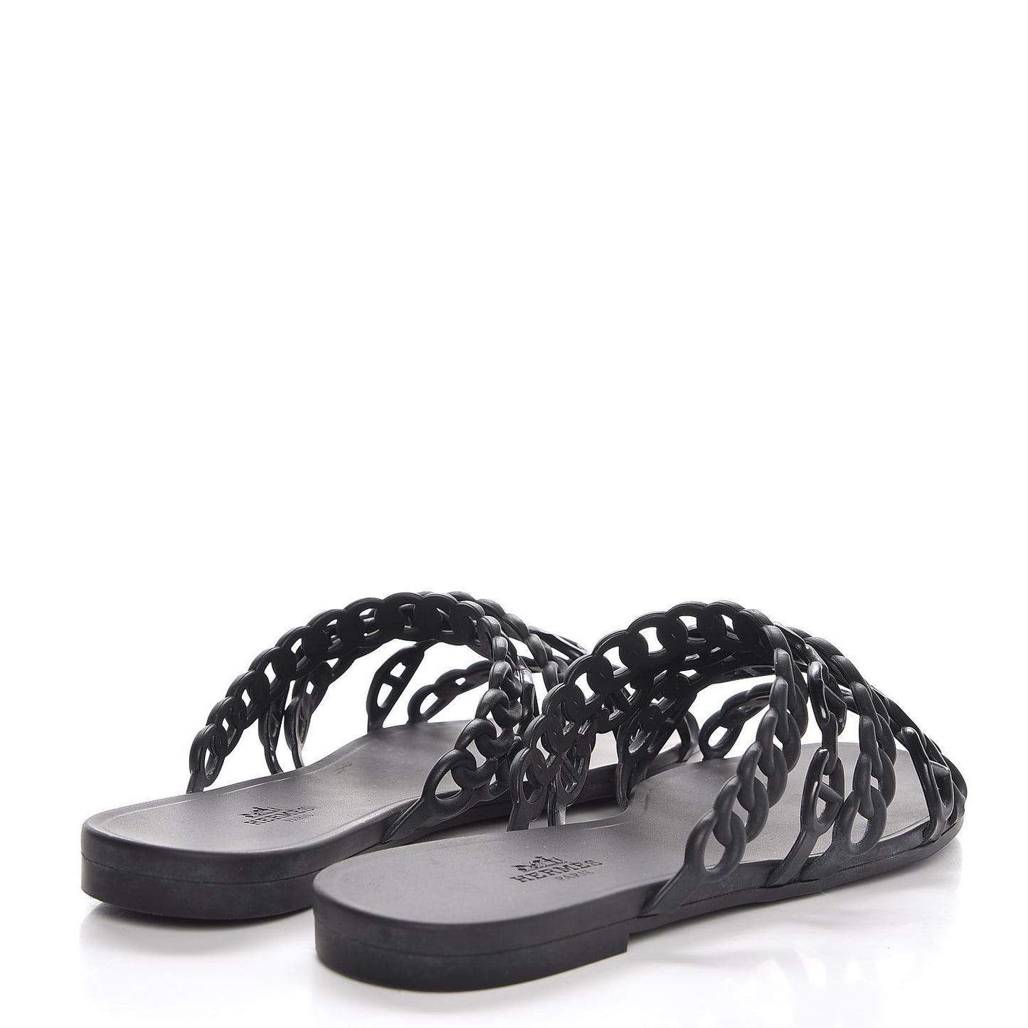 Rubber Chaine d'Ancre Nude Sandals 39 Black