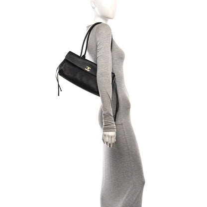 Chanel Grained Calfskin Stitched Urban Essentials Small Shopping Bag Black 2 of 11