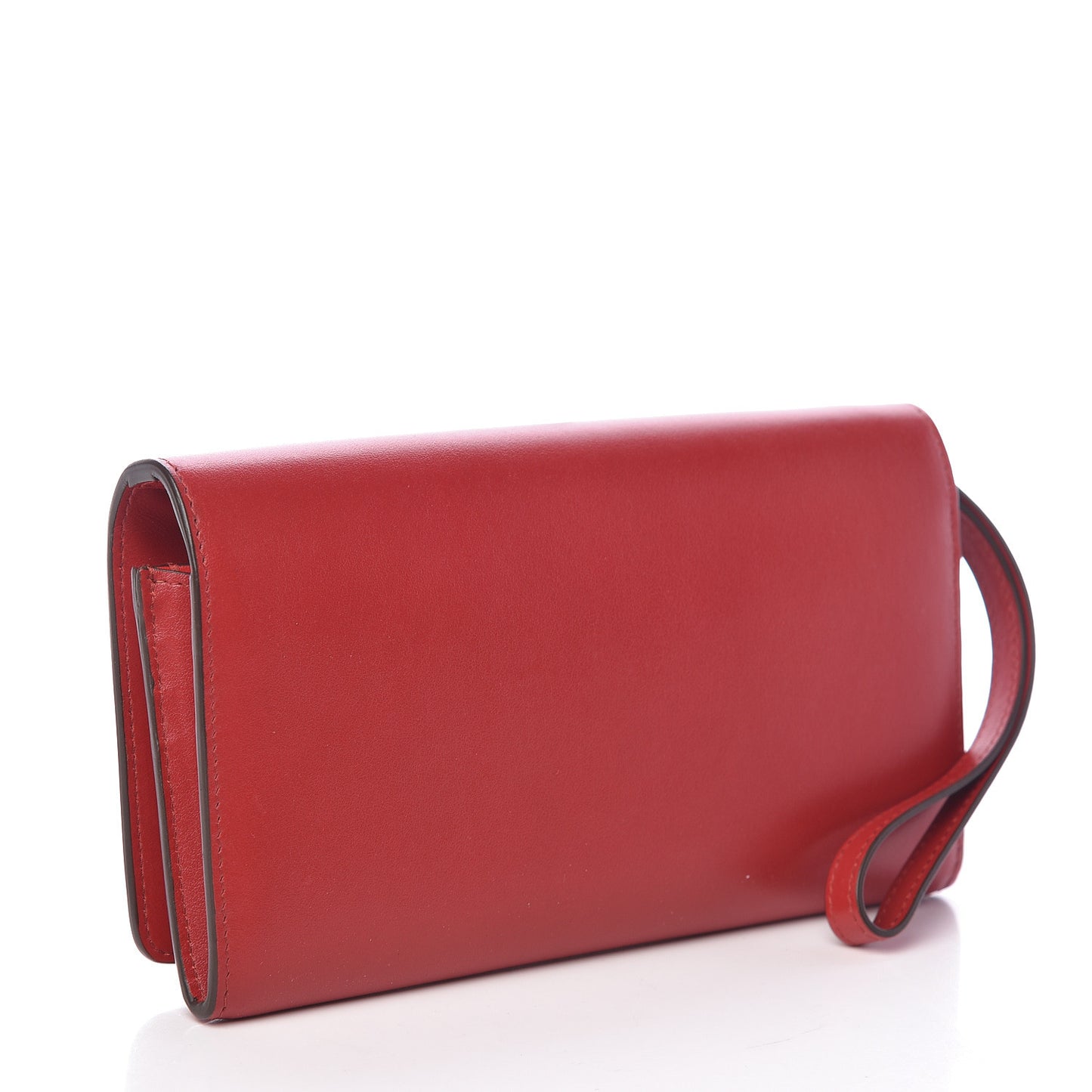 Patent Metallic Calfskin Spikes Boudoir Chain Wallet Red