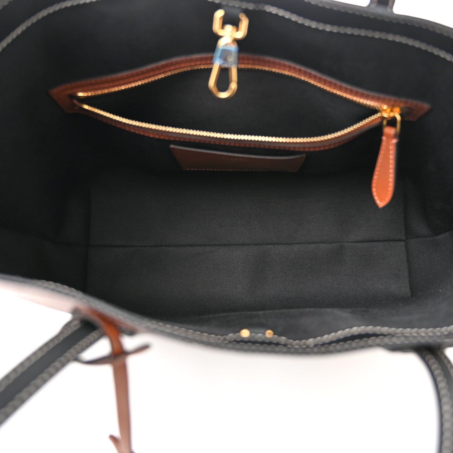 Burberry E-Canvas Check Medium Soft TB Tote Dark Birch Brown 5 of 10