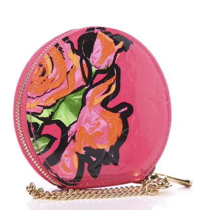 Louis Vuitton Vernis Roses Chapeau Coin Purse Rose Pop 2 of 6