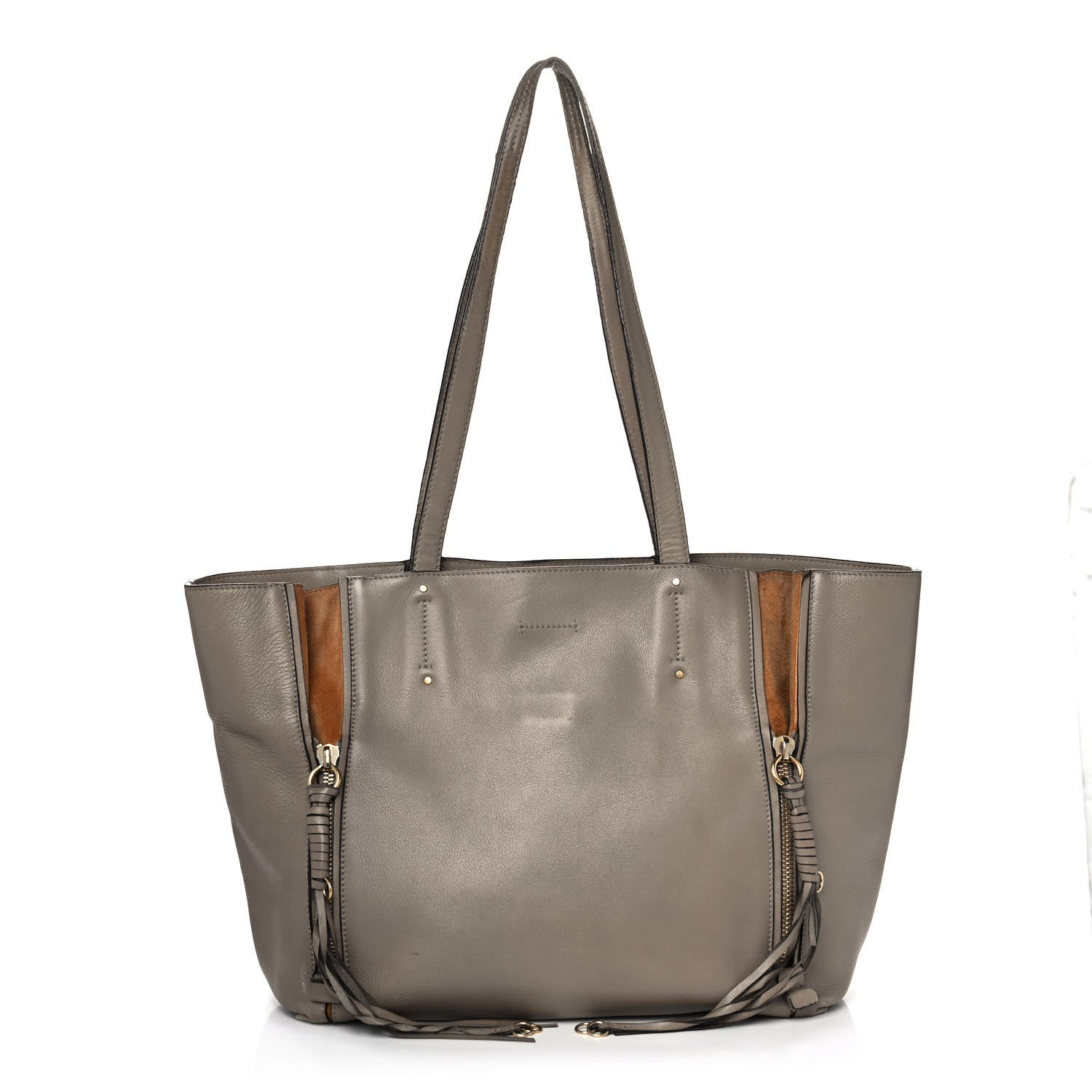 Chloe Smooth Calfskin Small Milo Shopping Tote Motty Grey 1 of 18