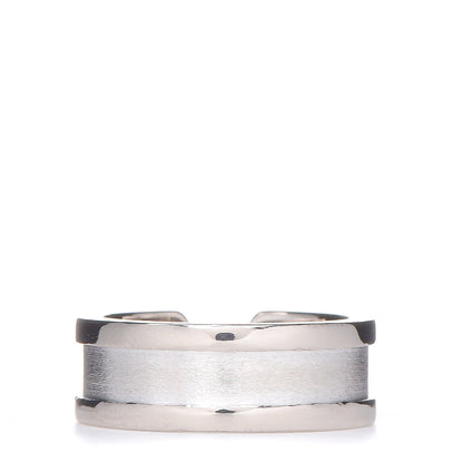 Cartier 18K White Gold 6.5mm C De Ring 47 4 3 of 5