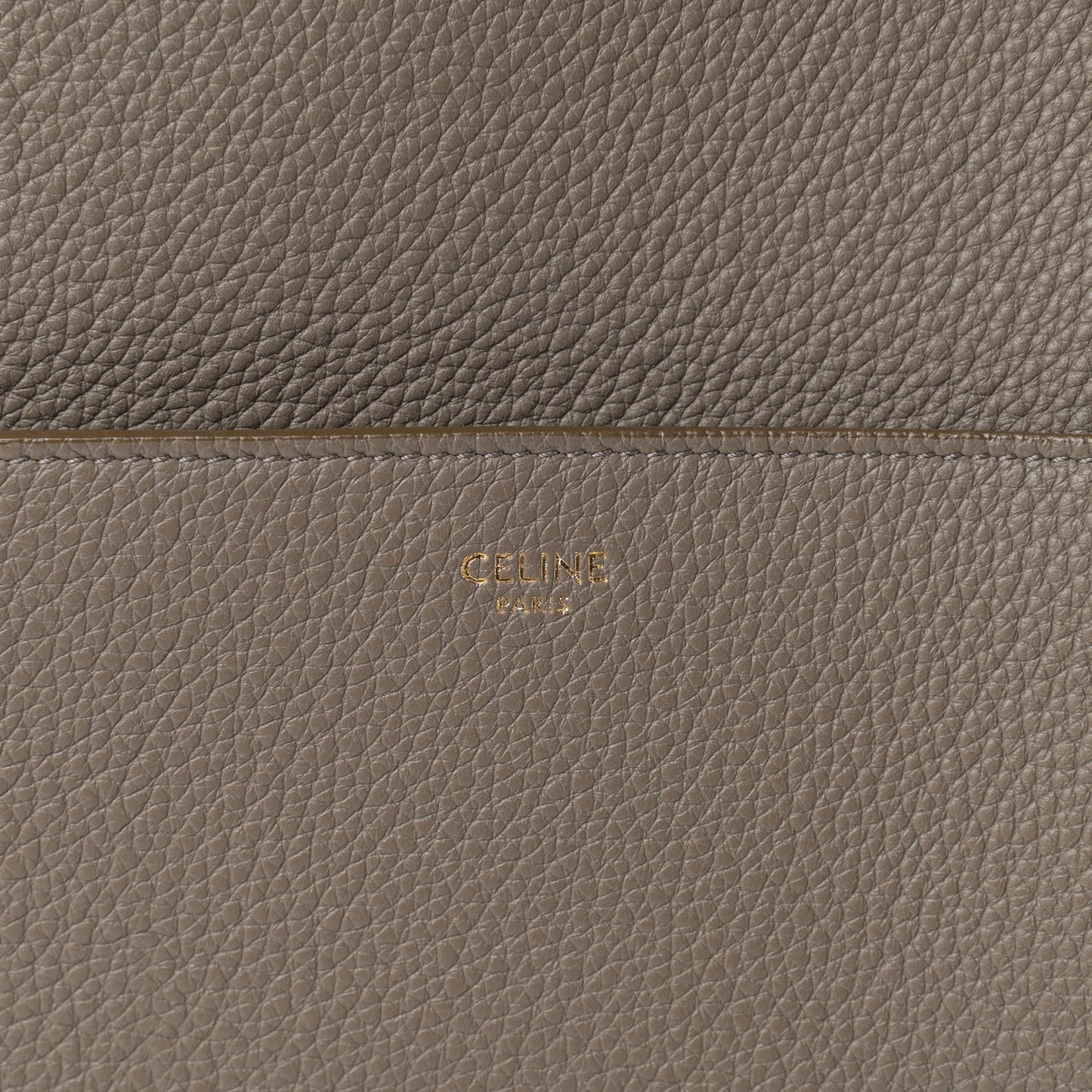 Soft Grained Calfskin Sangle Bucket Bag Taupe