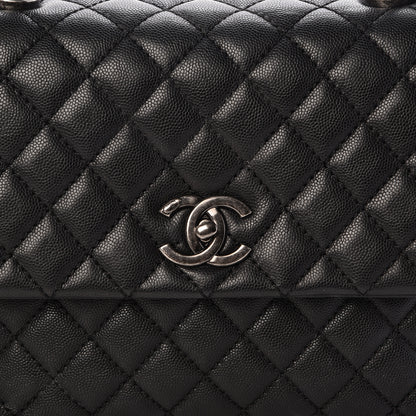 Chanel Caviar Quilted Medium Coco Handle Flap Black 8 of 10