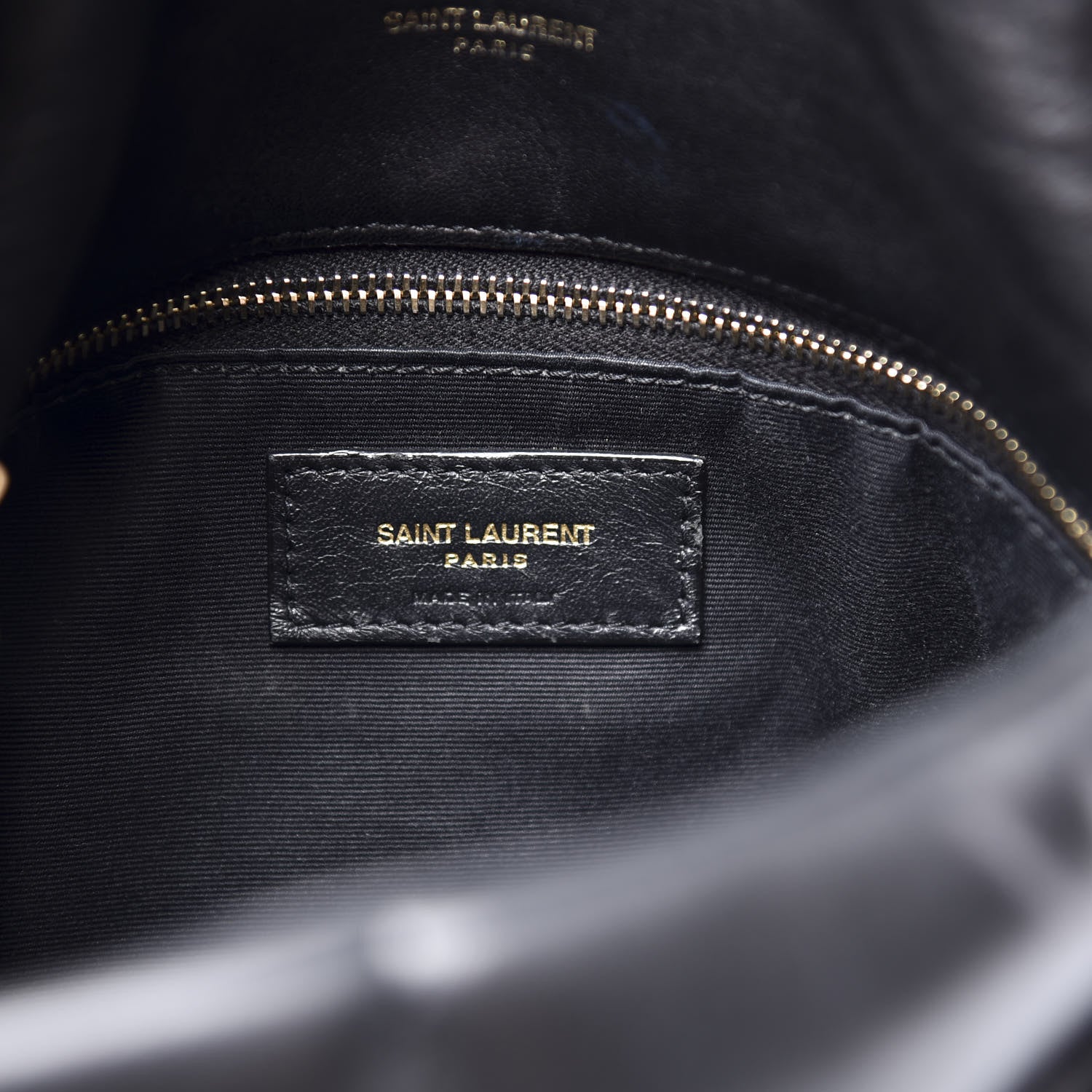 Saint Laurent Lambskin Quilted Small Loulou Puffer Monogram Chain Satchel Black 5 of 11