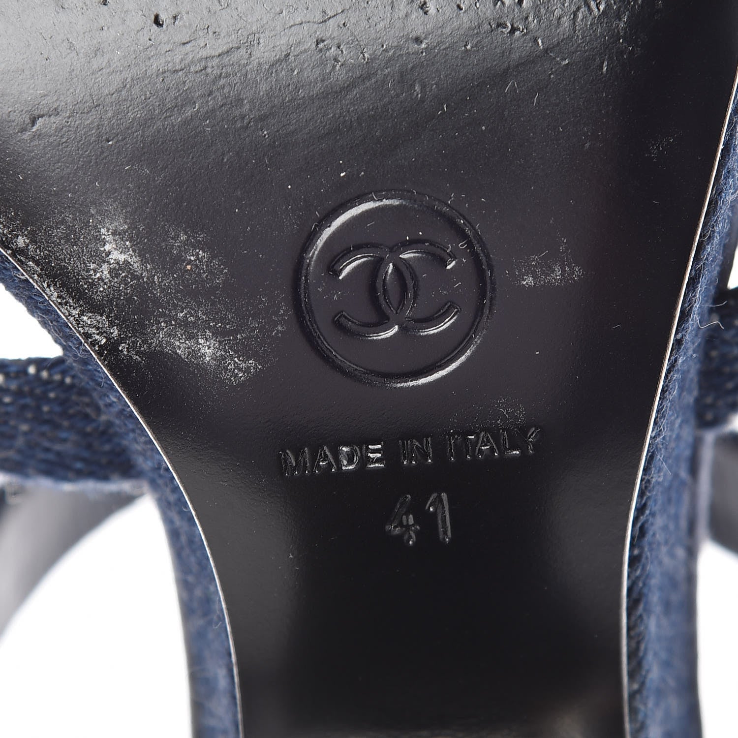 Chanel Denim Sandals 41 Dark Blue 8 of 13