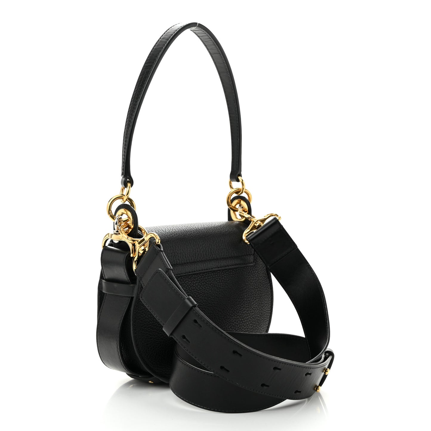 Grained Lambskin Small Tess Bag Black