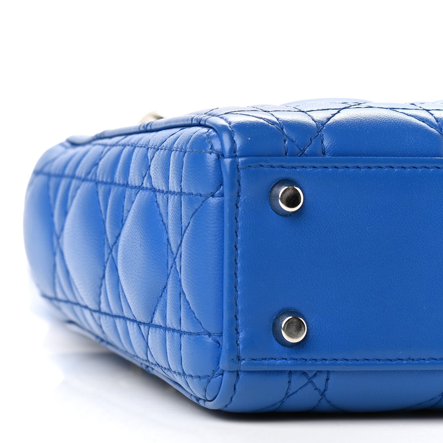 Christian Dior Lambskin Cannage Mini Lady Dior Blue 7 of 8