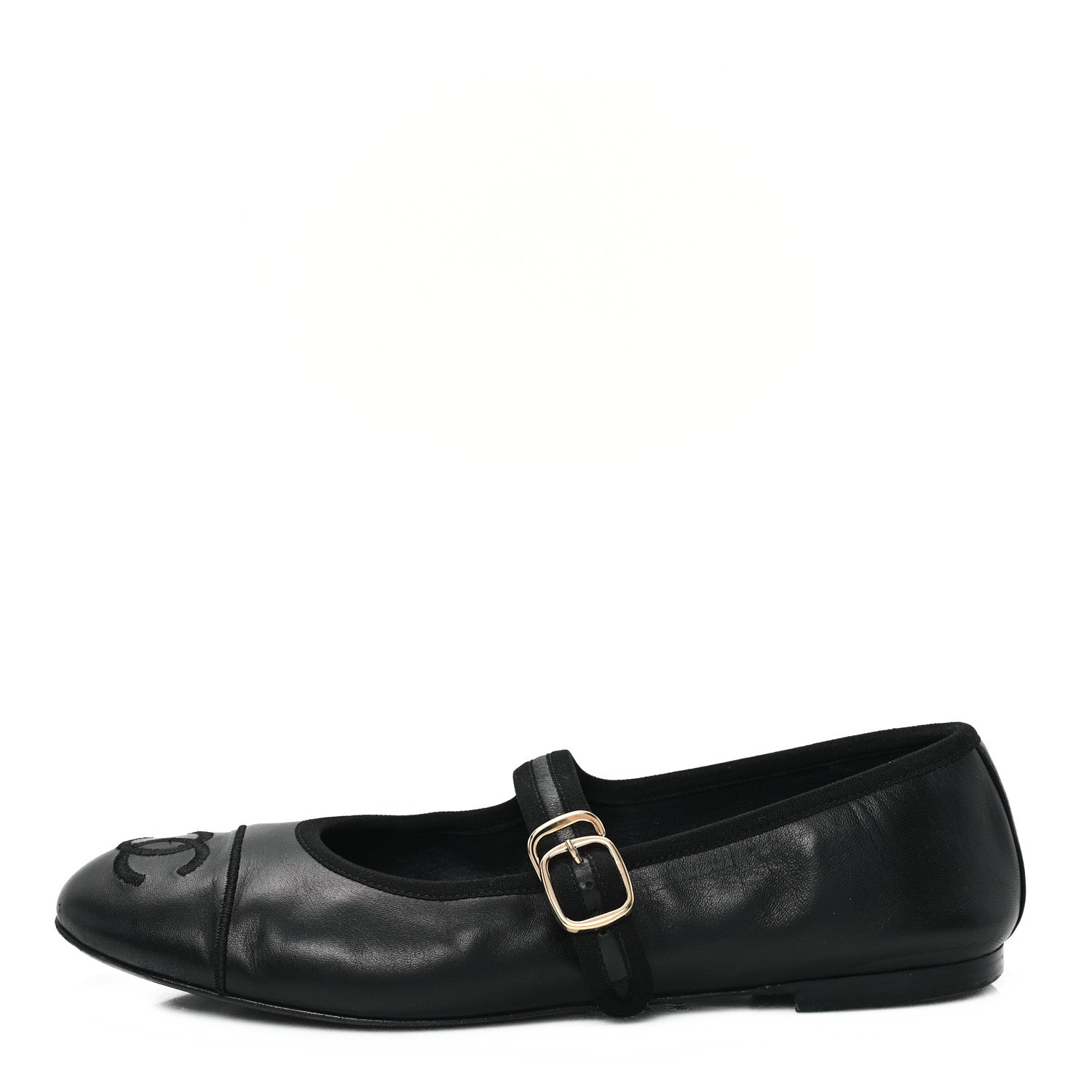 Chanel Lambskin Mary Jane Flats 39.5 Black 1 of 10