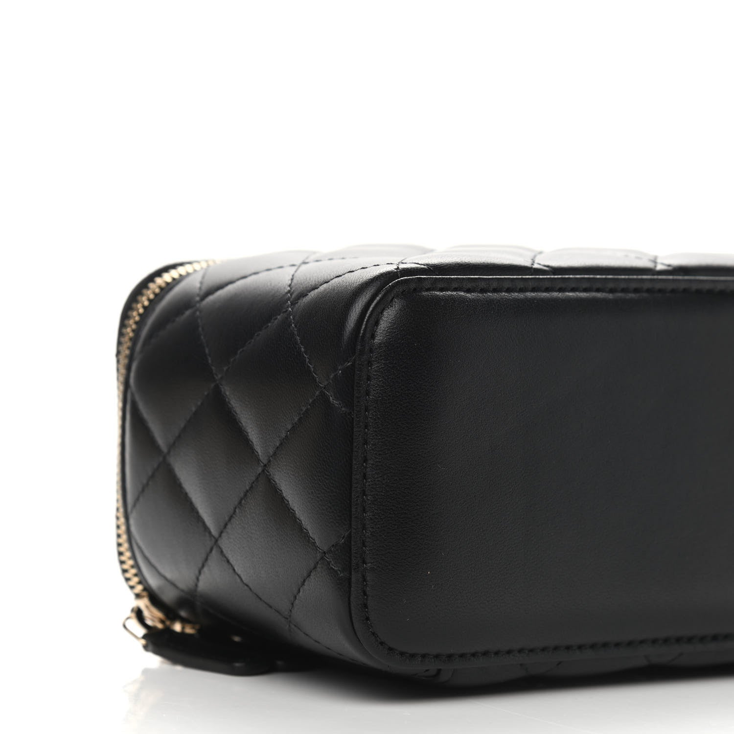 Chanel Lambskin Quilted Small Vanity Case With Chain Black 8 of 10
