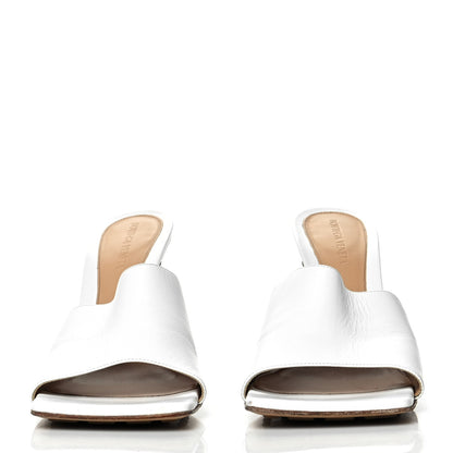 Bottega Veneta Lambskin Stretch Mule Sandals 40 Optic White 2 of 10