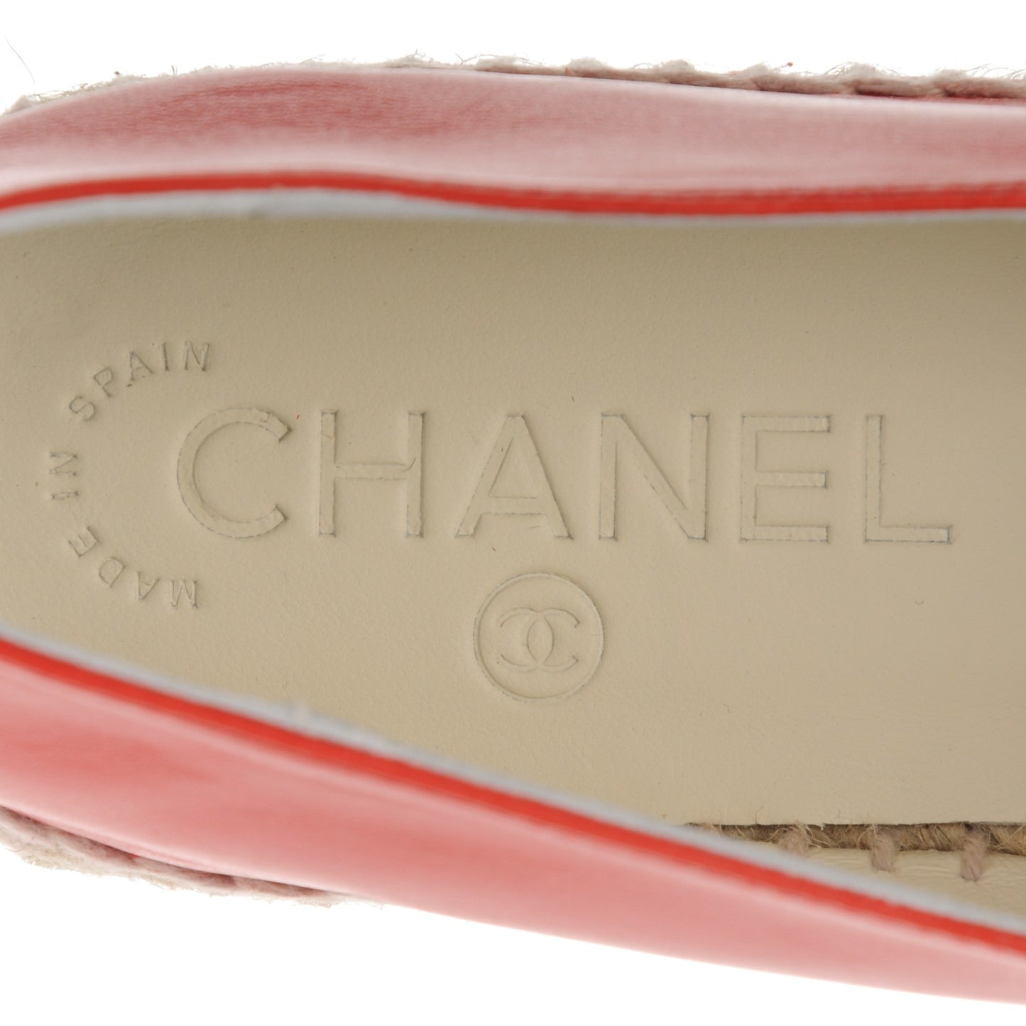 Lambskin CC Espadrilles 38 Red