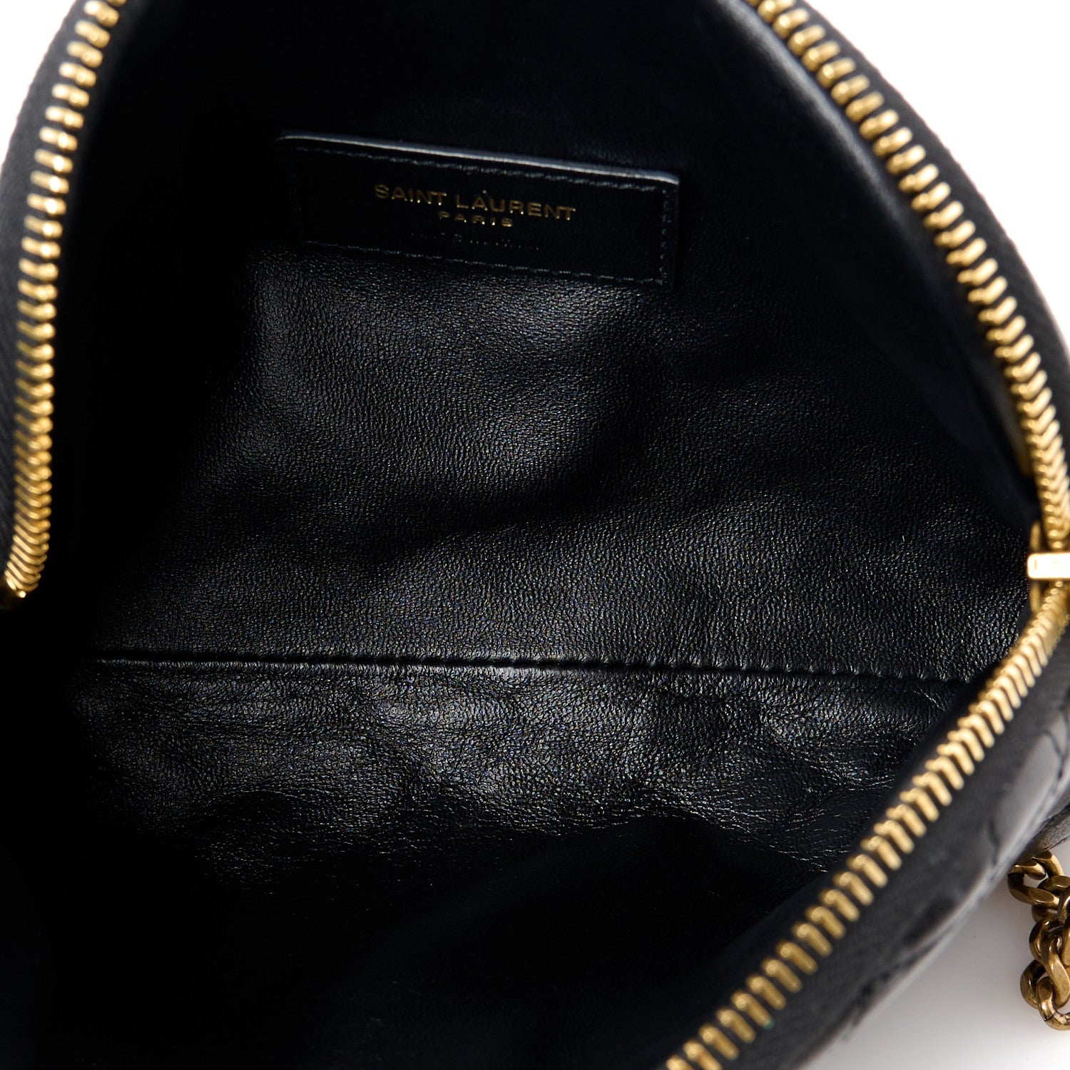 Saint Laurent Lambskin Quilted Gaby Zipped Pouch Black 5 of 10