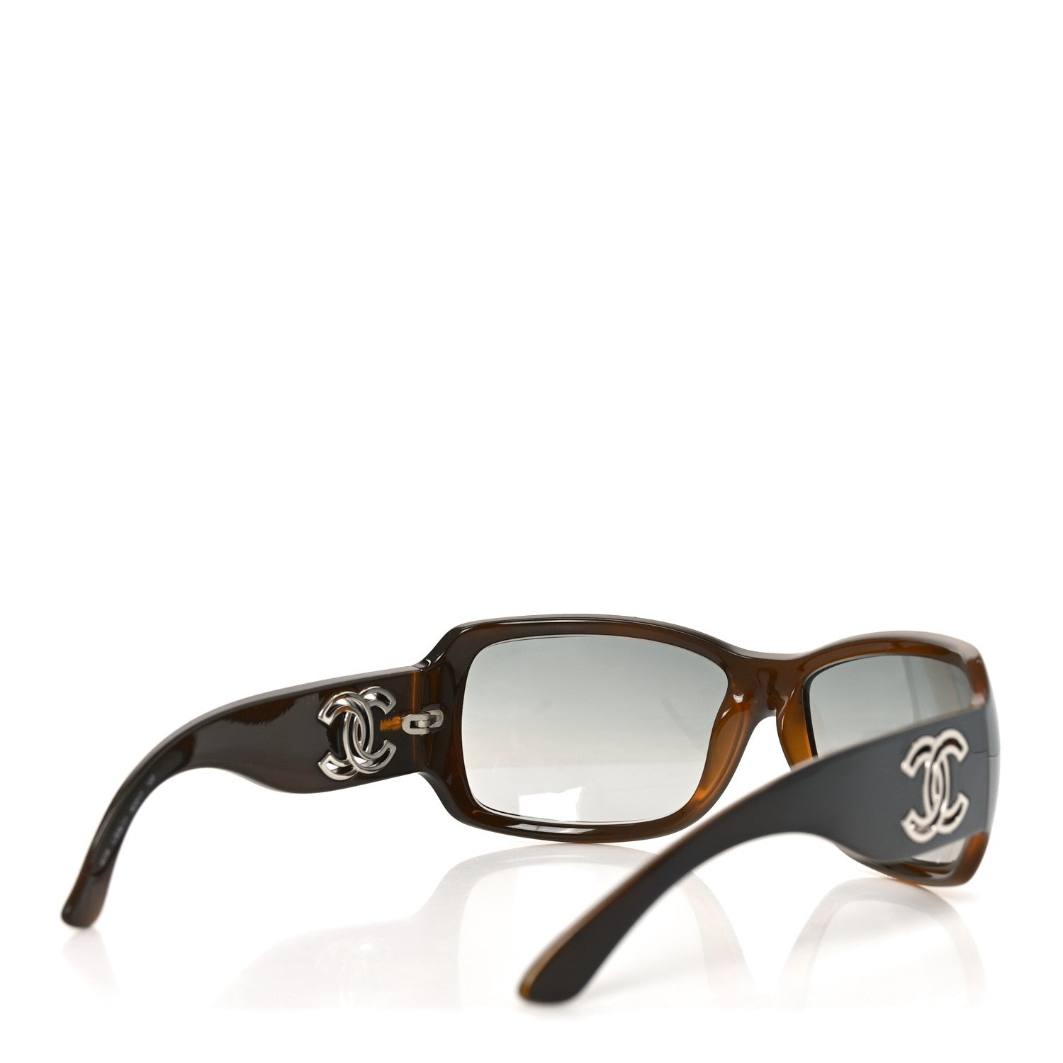 Chanel Acetate CC Sunglasses 6018 Black Brown 4 of 7