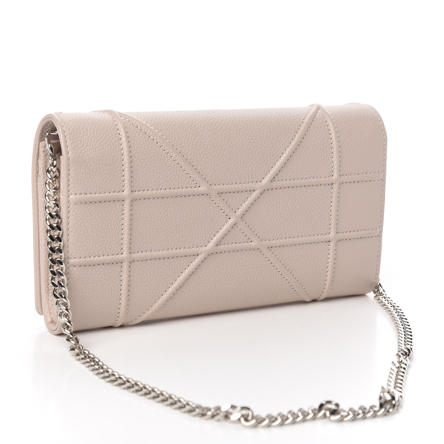 Christian Dior Grained Calfskin Diorama Croisiere Chain Wallet Rose Poudre 3 of 10