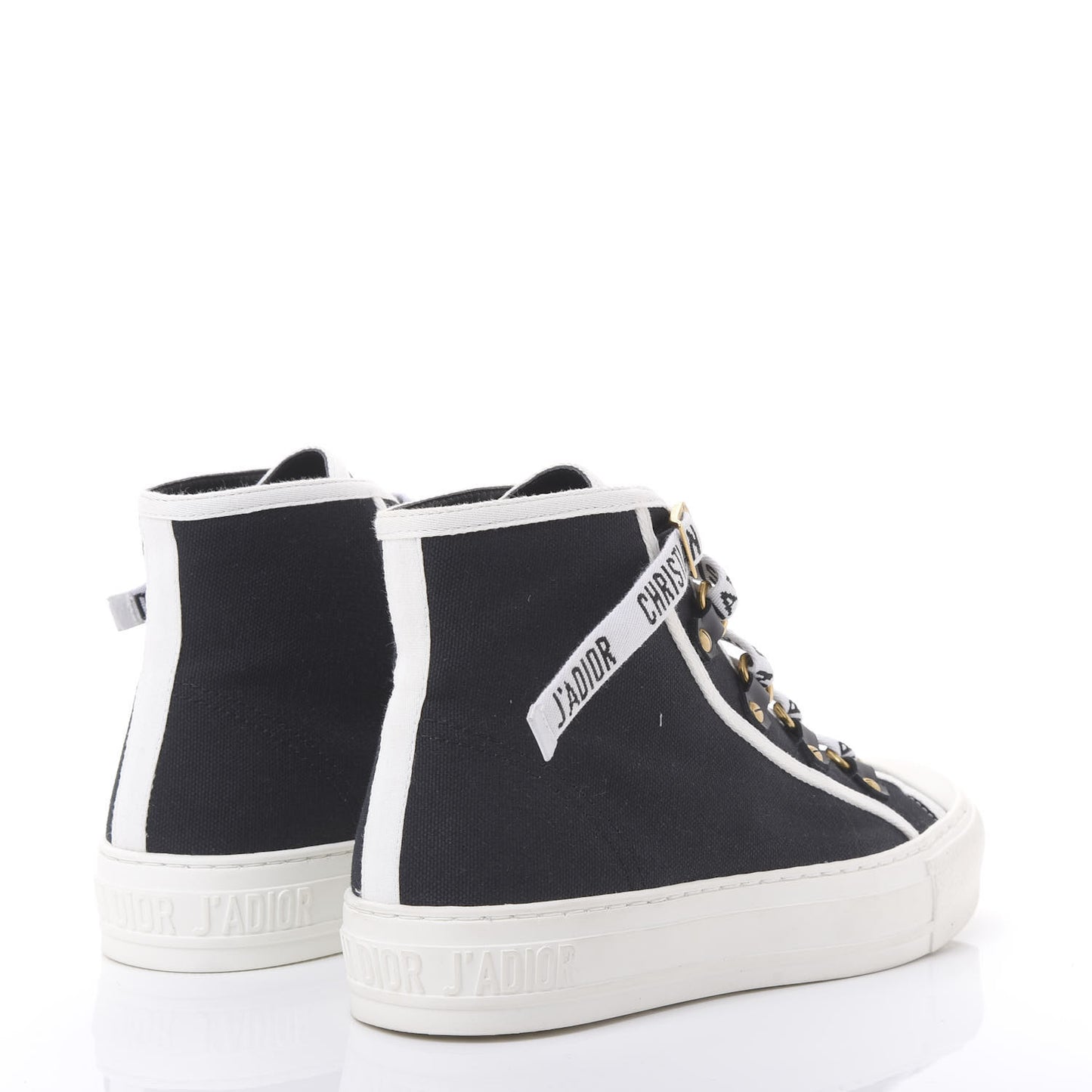 Technical Mesh Calfskin Womens Walk'N'Dior High Top Sneaker 36 Black