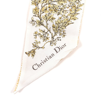 Christian Dior Silk Floral Mitzah Scarf Yellow 3 of 3