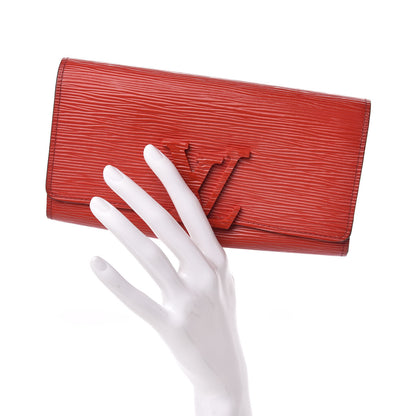 Louis Vuitton Epi Louise Wallet Coquelicot 2 of 7