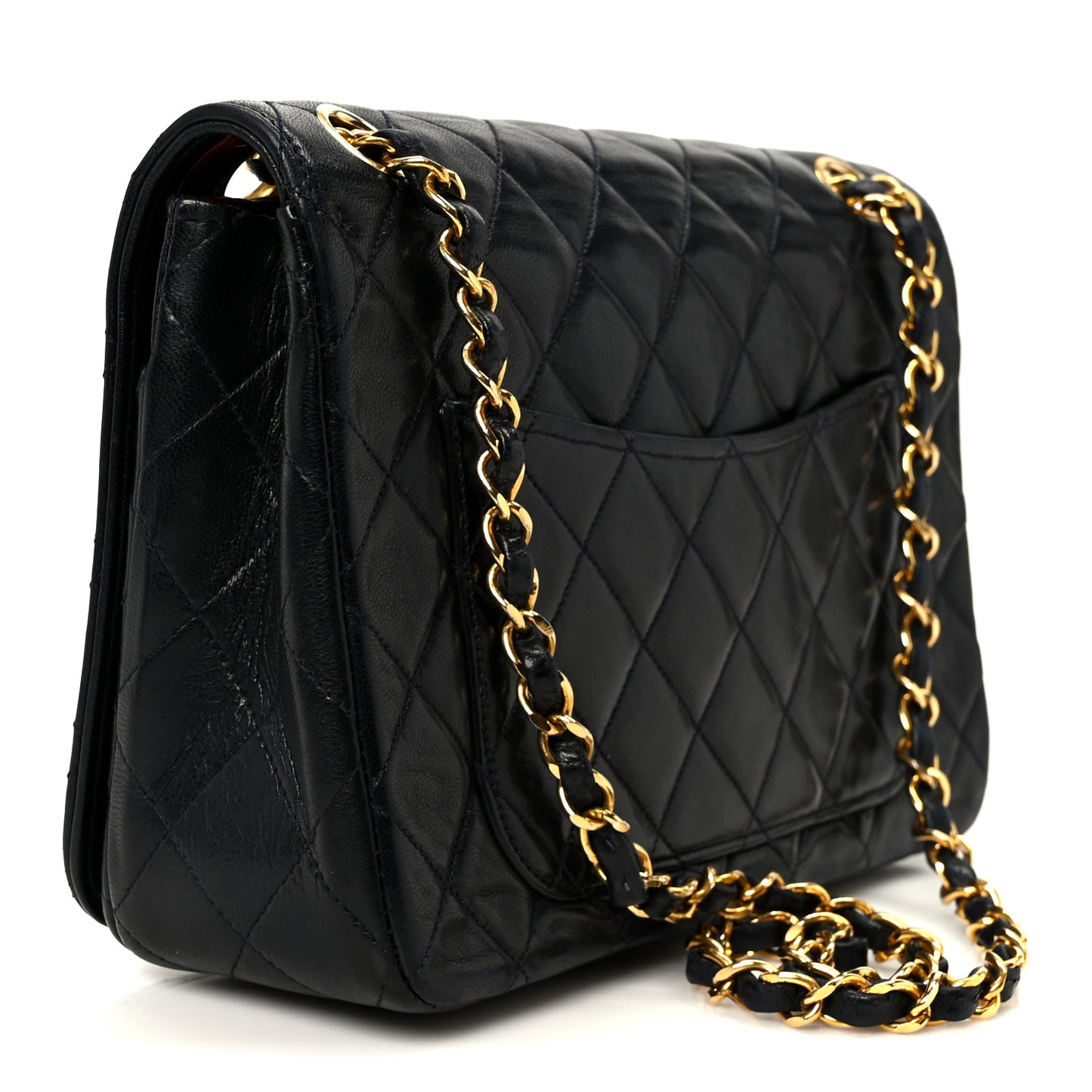 Lambskin Quilted Full Flap Black