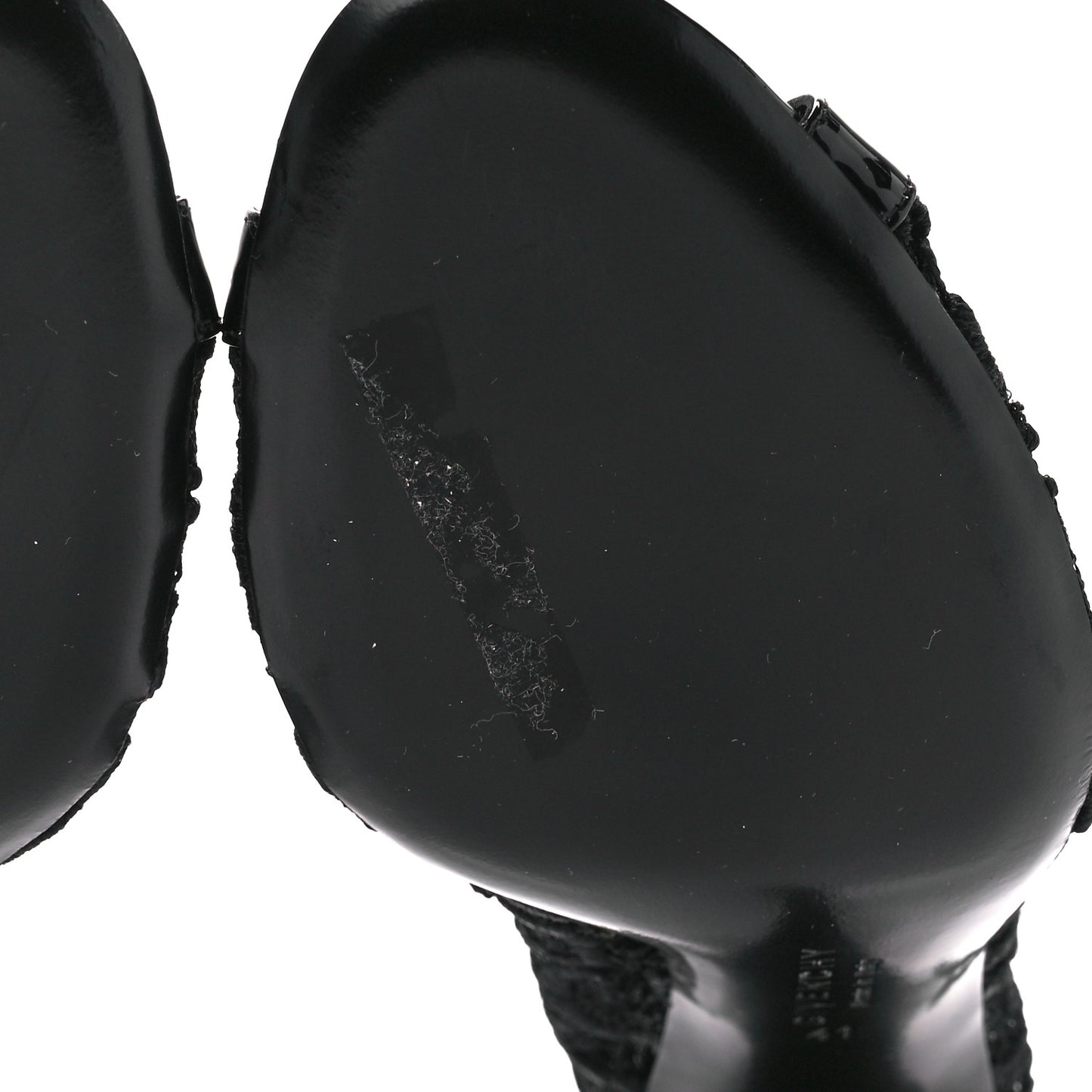 Patent Emboirdered Peep Toe Ankle Booties 41 Black