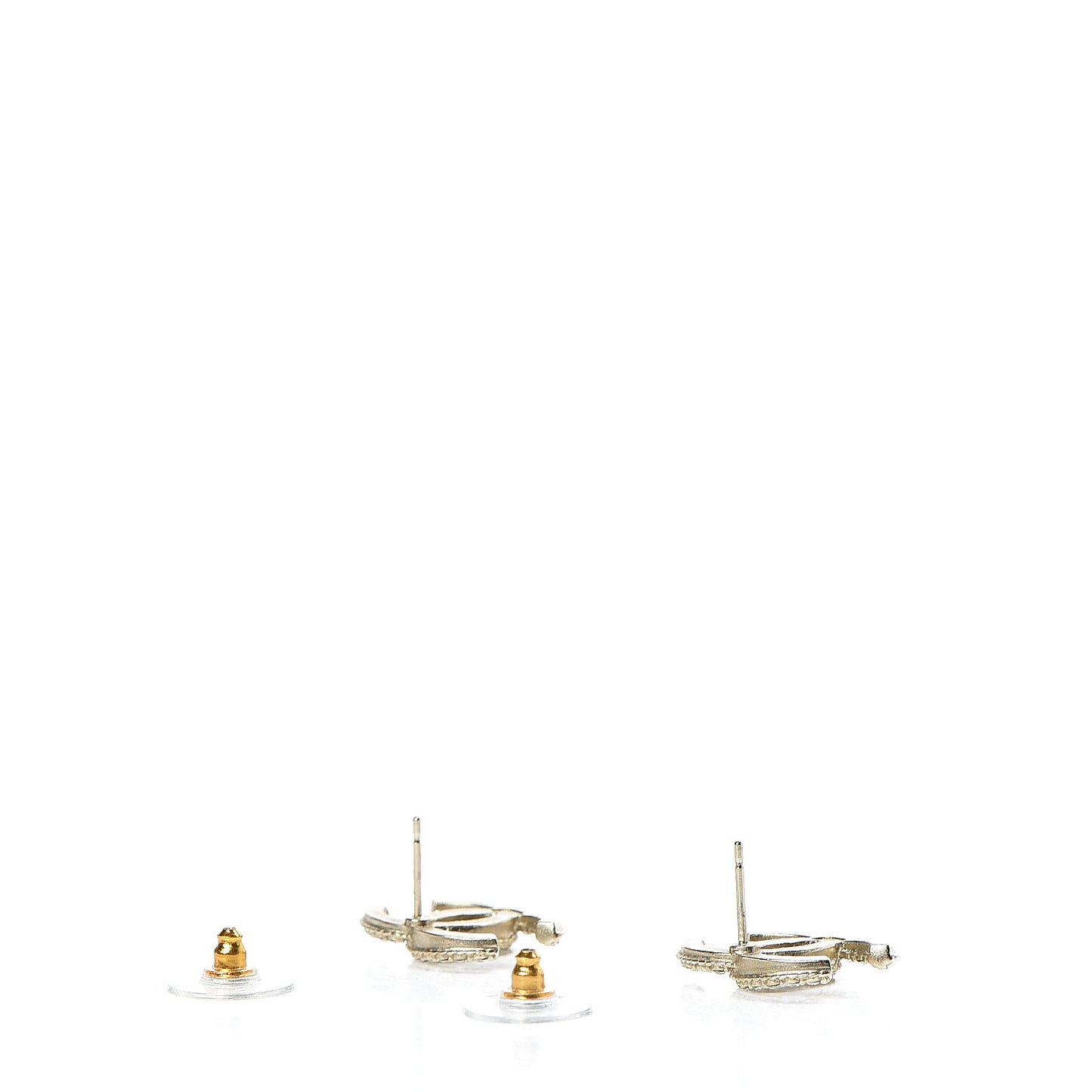 Crystal CC Earrings Light Gold