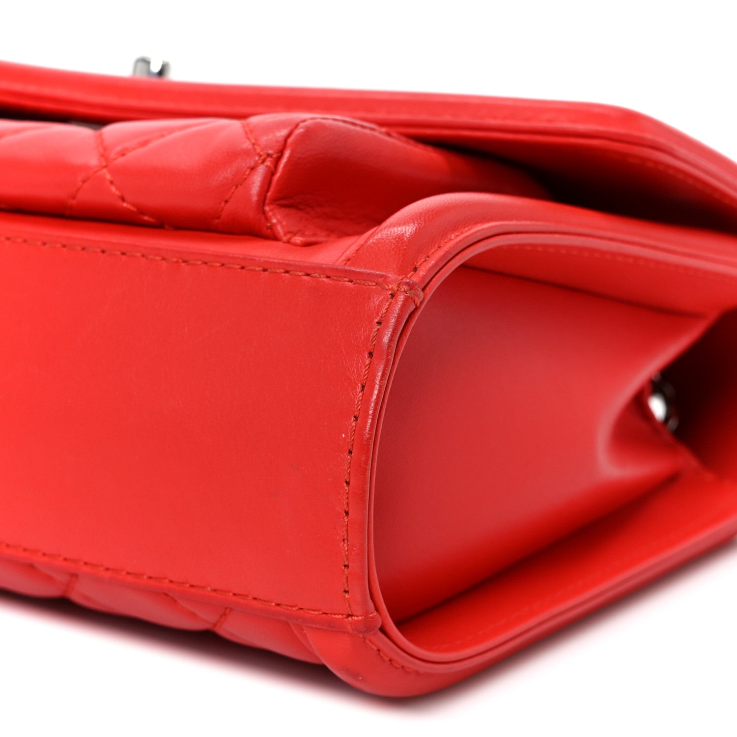 Chanel Lambskin Quilted Small Geometric Flap Red 10 of 10