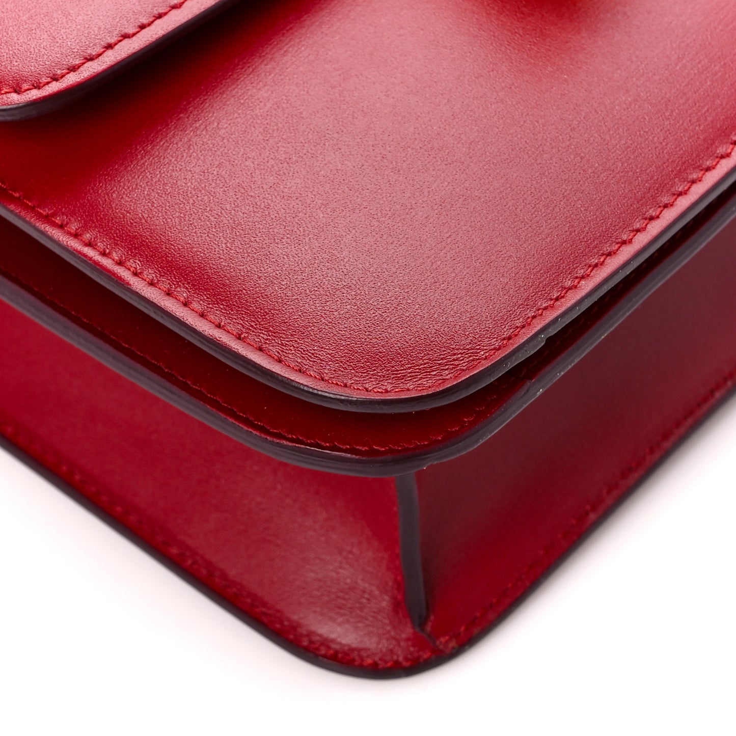 Box Calfskin Teen Classic Box Flap Bag Red