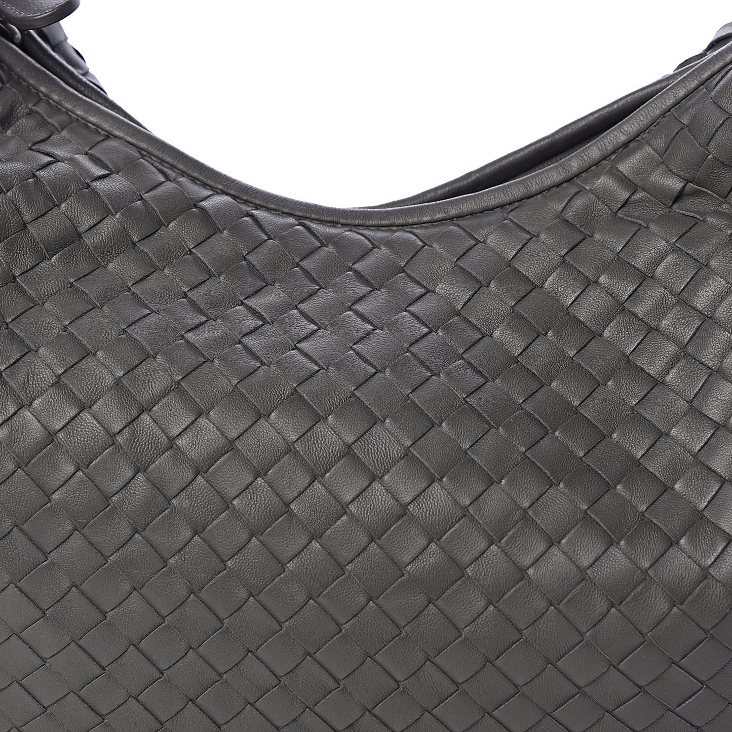 Nappa Intrecciato Small Veneta Hobo Grey