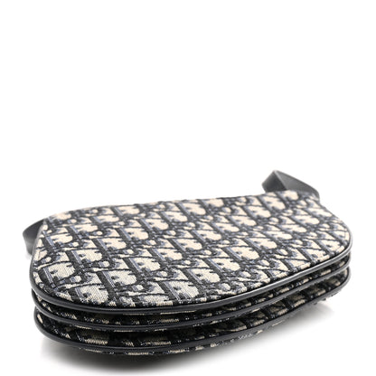 Christian Dior Oblique Saddle Pouch With Strap Navy Blue 4 of 12