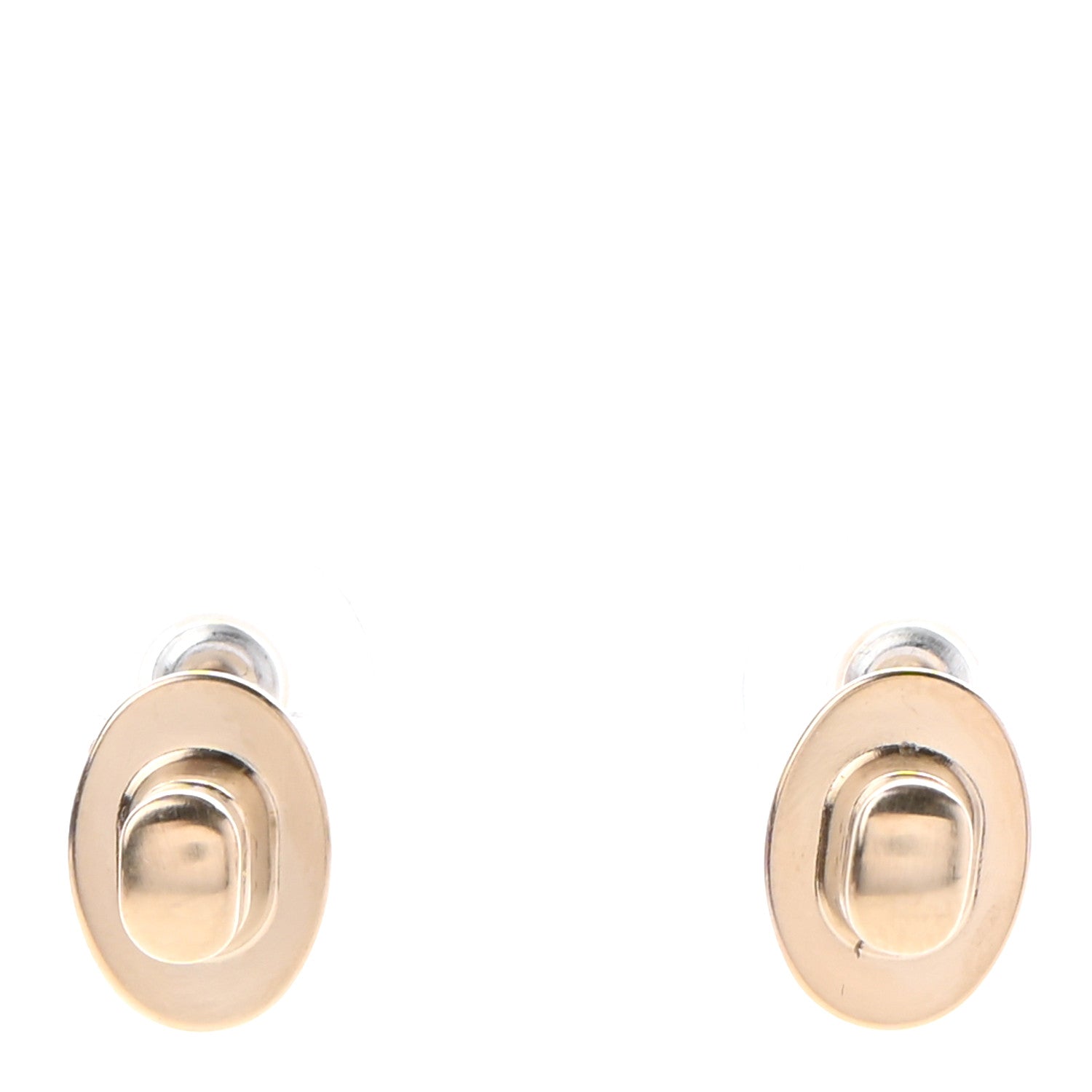 Chanel Metal CC Turnlock Interchangeable Earrings Gold 4 of 9
