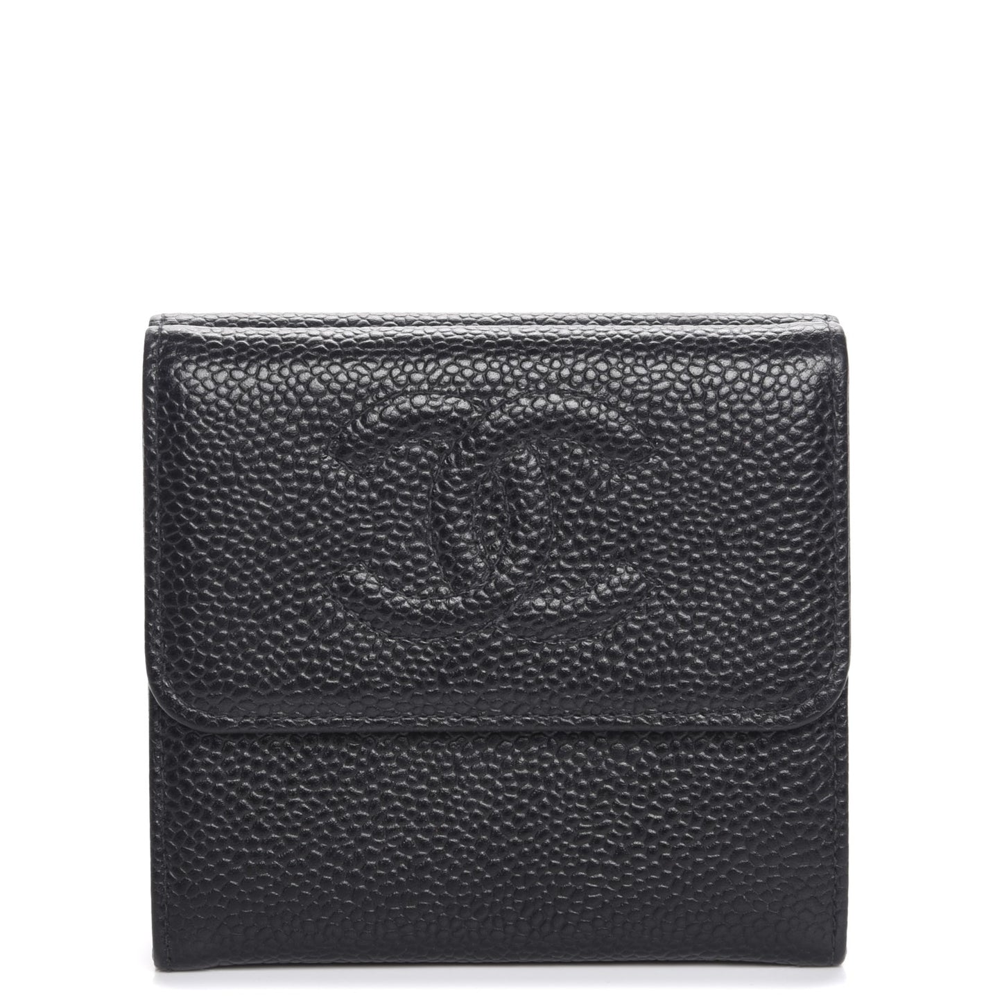 Caviar Timeless CC Compact Double Sided Wallet Black
