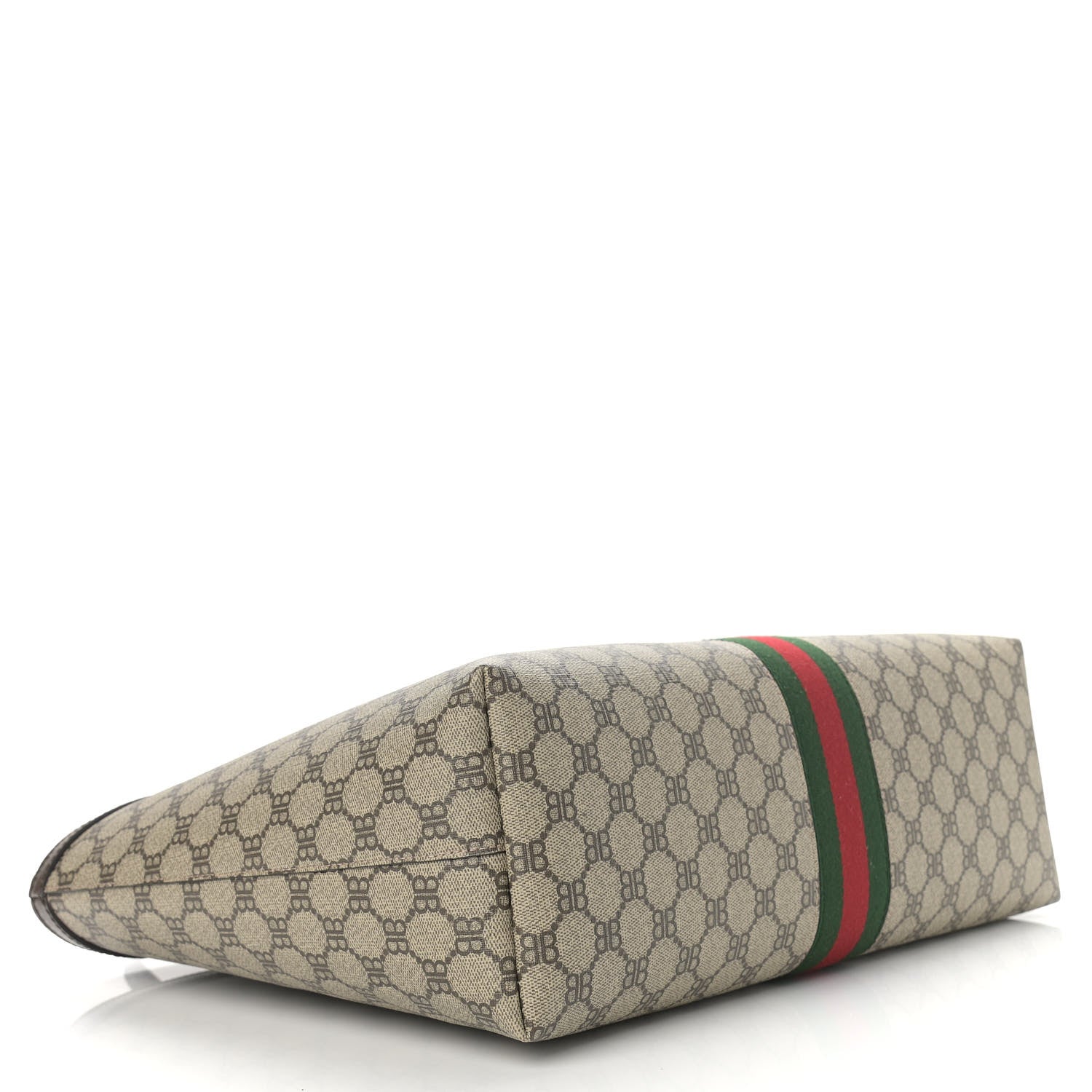 Gucci X BALENCIAGA BB Supreme Monogram Web Medium Ophidia Shopping Tote Beige New Acero 4 of 9