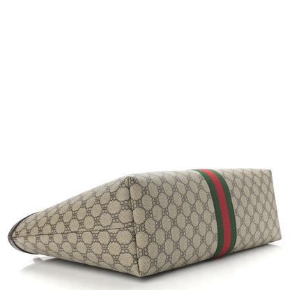 Gucci X BALENCIAGA BB Supreme Monogram Web Medium Ophidia Shopping Tote Beige New Acero 4 of 9
