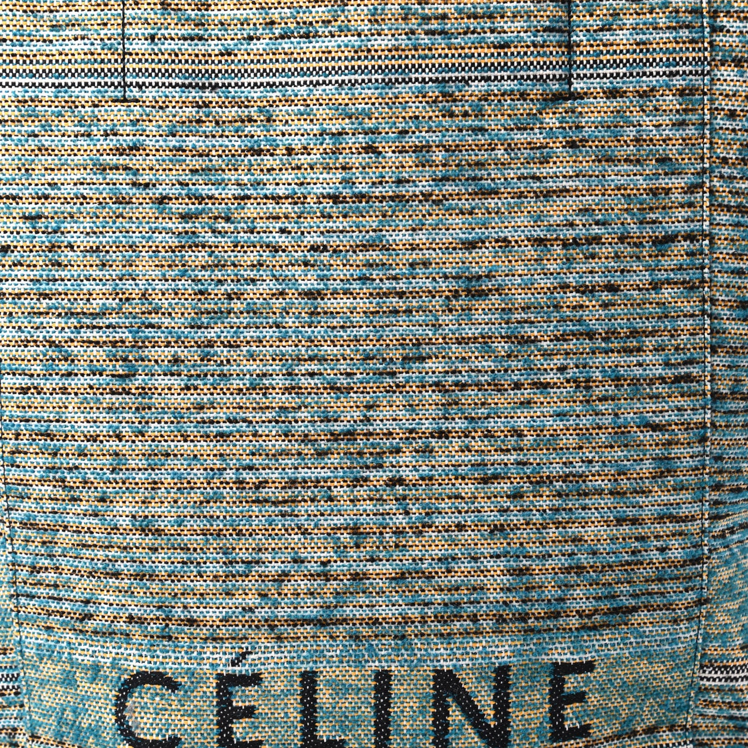 Celine Tweed Phantom Cabas Tote Blue 9 of 9