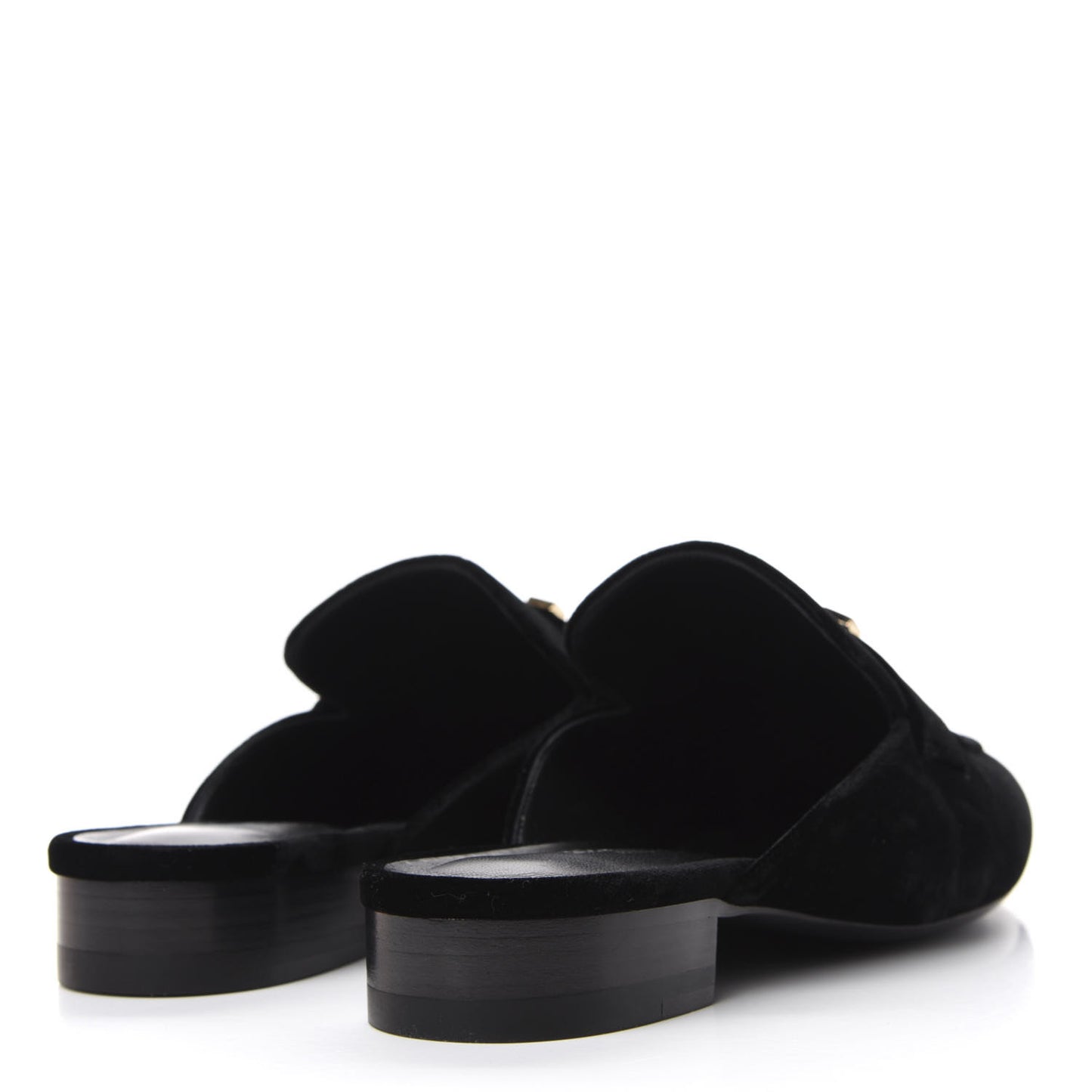 Velvet Trocadero Mule 38 Black
