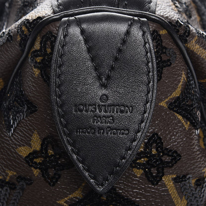 Louis Vuitton Monogram Sequins Eclipse Speedy 28 Black 6 of 8