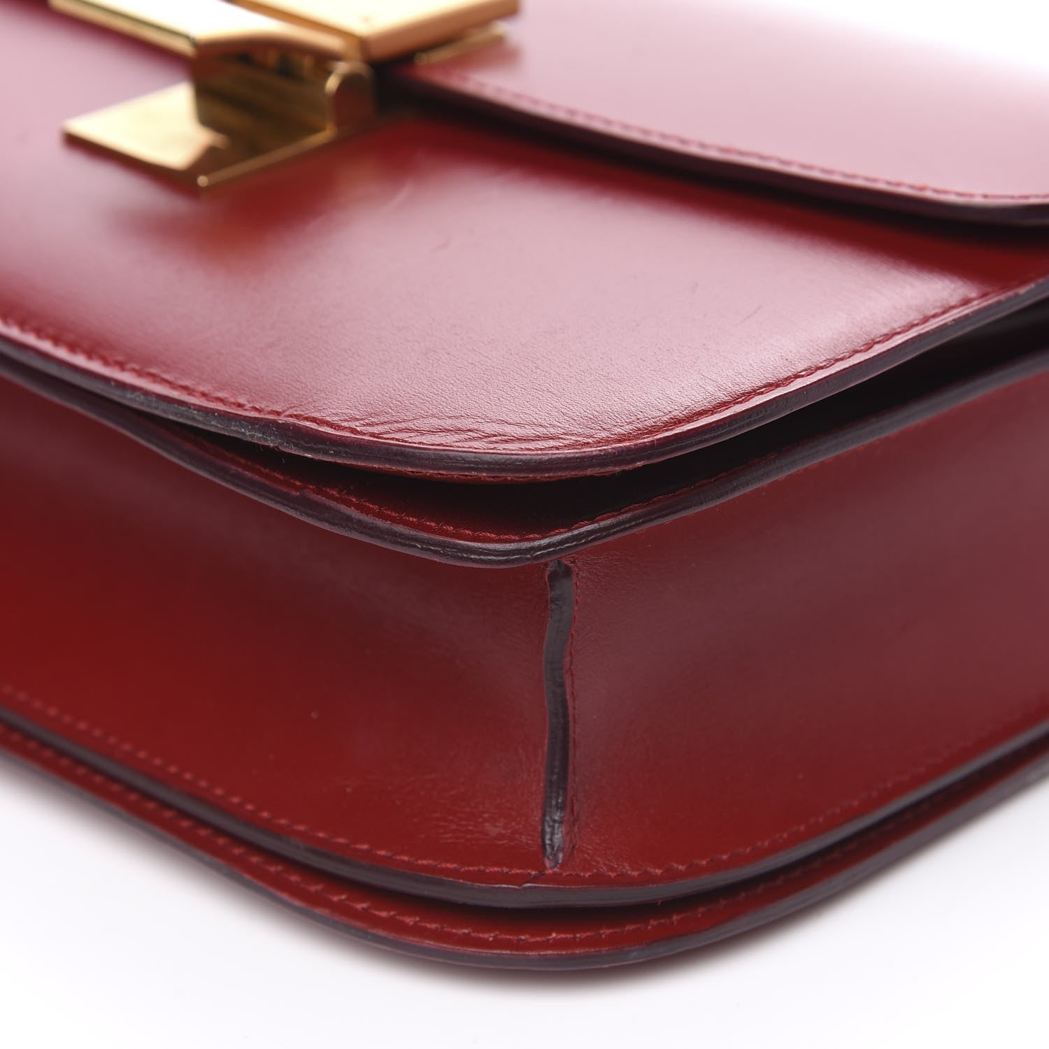 Celine Box Calfskin Medium Classic Box Flap Bag Red 11 of 12