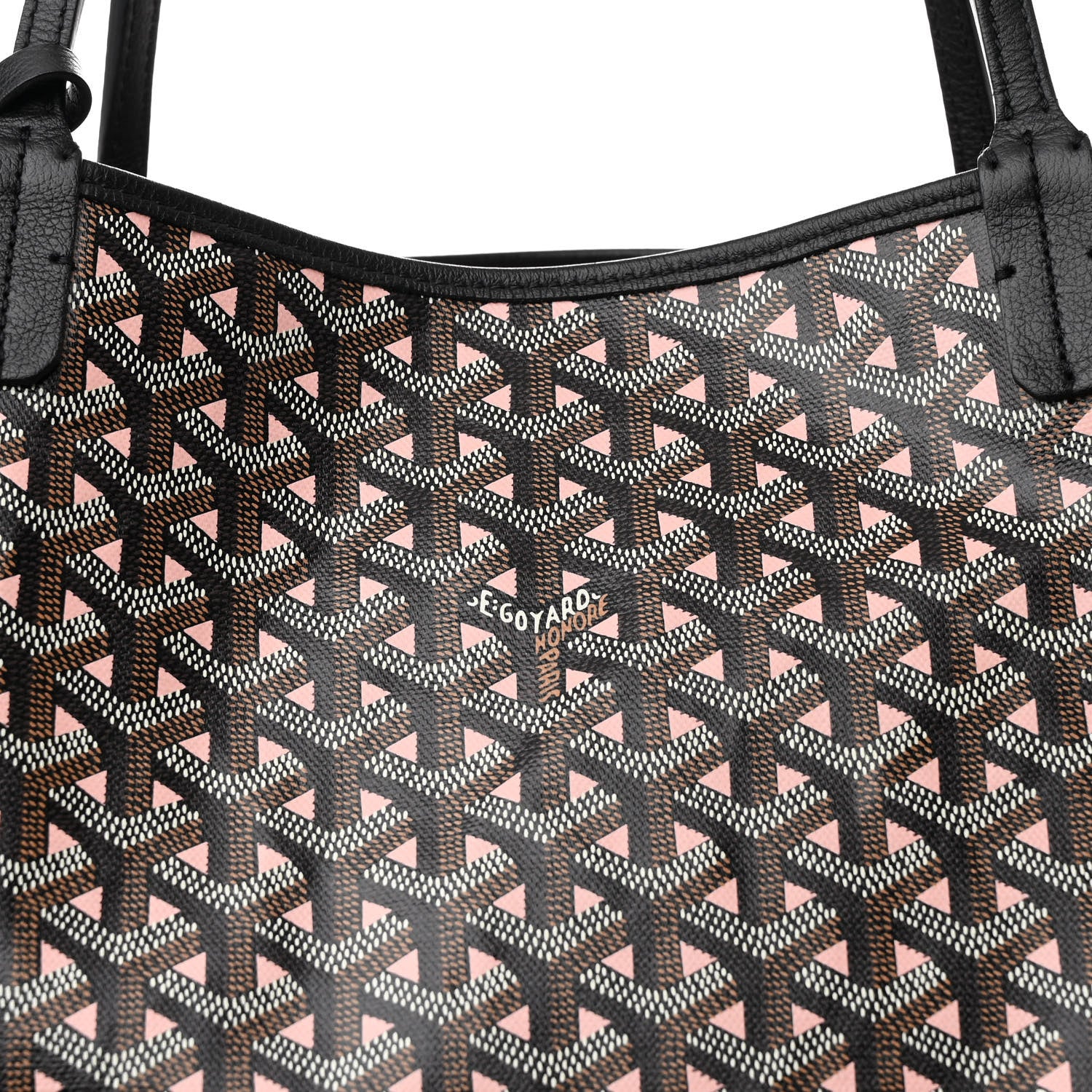 Goyard Goyardine Saint Louis Claire Voie GM Black Pink 10 of 12